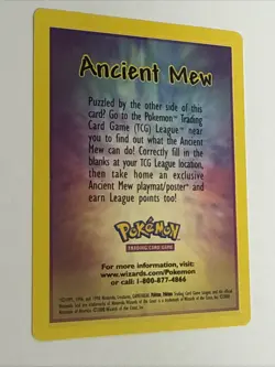 1999 Movie Black Star Promo Pokemon TCG Ancient Mew Holographic LP W/info Card - Image 4