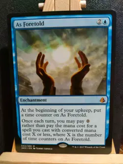 As Foretold - Amonkhet - Mythic - NM to LP (see pics) MTG - Image 1