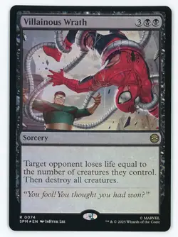 Villainous Wrath FOIL #0074 MTG Marvel's Spider-Man Magic The Gathering - Image 1