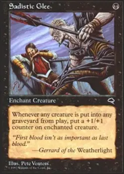 1 x Sadistic Glee - Tempest - Heavy Play - MTG - Image 1