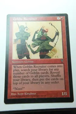 MTG Goblin Recruiter x1- -Visions-Lightly Played - Image 1