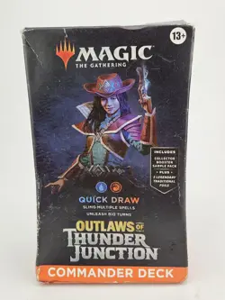 MTG Quick Draw *New Sealed* Outlaws Of Thunder Junction Commander Deck Comb Ship - Image 1
