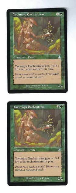 2x Yavimaya Enchantress - Urza's Destiny - Magic The Gathering NM/M(Never Played - Image 1