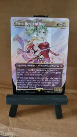 Terra, Herald of Hope (Borderless) (Surge Foil) Magic The Gathering: FF Foil TCG - Image 3