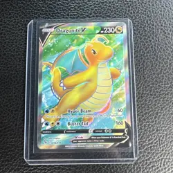 Pokemon TCG Dragonite V Full Art 076/078 Pokemon GO Ultra Rare - Image 1
