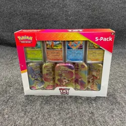 POKEMON TCG: Scarlet & Violet 151 Mini Tins 5 Pack, Sealed Box is Worn - Image 1