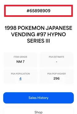 PSA 7 Near Mint Japanese Hypno 1998 Vending Series 3 #97 Pokemon - Image 4
