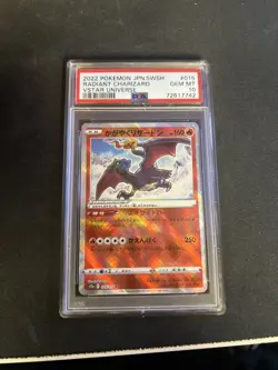 2022 Pokemon JPN SWSH Vstar Universe #015 Radiant Charizard PSA 10 GEM MINT - Image 1