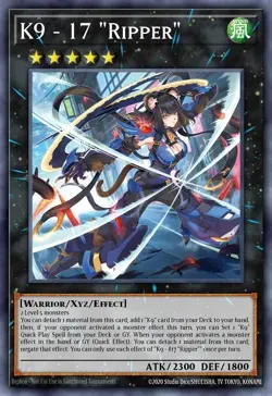 K9-17 ''Ripper'' Yu-Gi-Oh! JUSH-EN035 1st Collector's Rare PREORDER 31/07 - Image 1