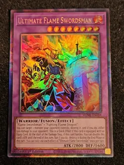 YUGIOH ULTIMATE FLAME SWORDSMAN MZMI-EN004 1ST COLLECTORS (NM) - Image 1