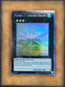 Yugioh Number 17: Leviathan Dragon GENF-EN039 Ghost Rare 1st Ed VLP - Image 1
