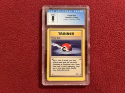 Pokemon Miscut Error Poke Ball Trainer Card Jungle Unlimited 64/64 CGC 8 - Image 2