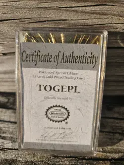 Pokemon 23K Gold Plated Togepi 1999 Trading Card Limited Edition Burger King - Image 2