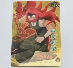 Kushina Uzumaki Naruto Trading Card Rage Punch HYEX01-GR12 Holo Gold Rare Tc5 - Image 1