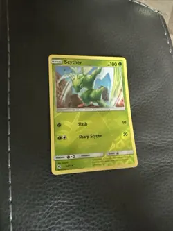 Scyther 5/68 Reverse Holo Hidden Fates Pokemon Card green mantis insect bug - Image 1