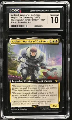ARDBERT, WARRIOR OF DARKNESS Final Fantasy Extended Art Rare CGC 10 MTG - Image 1
