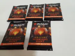 MTG INNISTRAD MIDNIGHT HUNT Welcome Booste Pack Lot of 5- 2021 NM - Image 1
