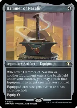 Hammer of Nazahn - Foil Etched CMM NM MTG - Image 1