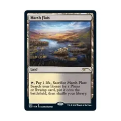 WOTC MtG Magic the Gathering Marsh Flats (R) NM - Image 1