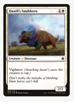 Huatli's Snubhorn | Ixalan XLN | MTG Magic | Dinosaur | Vigilance | LP-NM - Image 1
