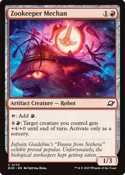 ZOOKEEPER MECHAN mtg NM-M Edge of Eternities Common - Image 1