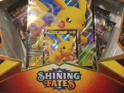 2021 POKEMON PIKACHU V COLLECTION BOX SHINING FATES NEW FACTORY SEALD - Image 4