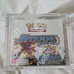 SEALED POKEMON XY STEAM SIEGE BOOSTER BOX OF 36 PACKS ACRYLIC CASE INCLUDED - Image 1