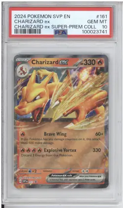 2024 POKEMON SVP EN-SV BLACK STAR PROMO #161 CHARIZARD EX PSA 10 - Image 1