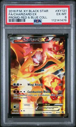 2016 POKEMON XY BLACK STAR PROMO CHARIZARD EX #XY121 HOLO PSA 6 EX #112141476 - Image 1