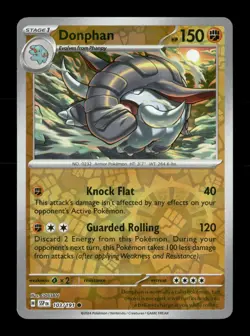 Donphan Reverse Holo Common SV08: Surging Sparks 103/191 NM Pokemon NM - Image 1