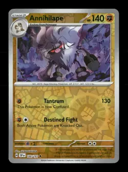 Annihilape Reverse Holo Uncommon SV08: Surging Sparks 100/191 NM Pokemon NM - Image 1