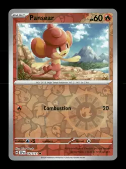 Pansear Reverse Holo Common SV08: Surging Sparks 022/191 NM Pokemon NM - Image 1