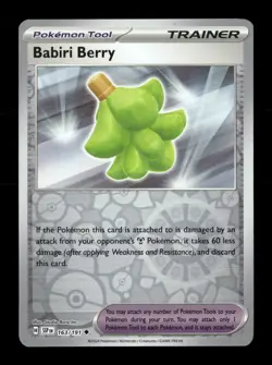 Babiri Berry Reverse Holo Uncommon SV08: Surging Sparks 163/191 NM Pokemon NM - Image 1
