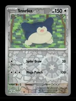 Snorlax Reverse Holo Common SV08: Surging Sparks 144/191 NM Pokemon NM - Image 1