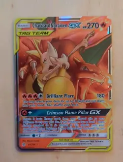 Charizard & Braixen GX 22/236 Sm-Cosmic Eclipse Tag Team Pokemon - Image 1