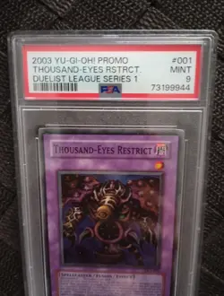 YUGIOH Thousand-Eyes Restrict Dualist League Promo Series 1 PSA 9 Mint Vintage - Image 2