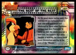 The Best Of The Best #20 Mewtwo Strikes Back Topps Pokemon Card - Image 2