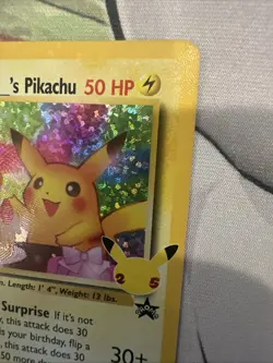 Birthday Pikachu Textured Holo 24 Celebrations Classic Collection Pokemon Card - Image 3