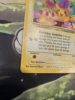 Birthday Pikachu Textured Holo 24 Celebrations Classic Collection Pokemon Card - Image 5