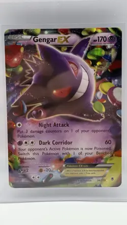 Pokemon TCG XY Phantom Forces Gengar EX Full Art Holo Rare Card 34/119 - Image 1