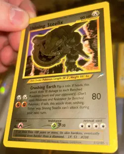 Pokemon TCG Neo Destiny Shining Steelix Holo Card 112/105 - Image 4