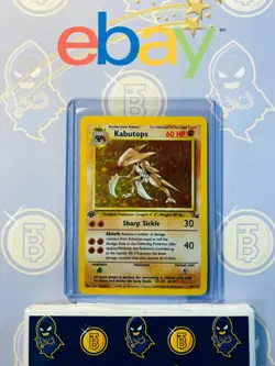 Kabutops 9/62 1st Edition HP Played Fossil Set 1999 Pokemon Card Rare Holo - Image 1