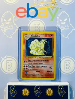 Ninetales 12/102 HP Played Base Set 1999 Pokemon Card Holo Rare Holofoil - Image 1