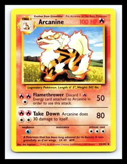 💥 Arcanine 23/102 Base Set Vintage Pokemon Card 1999 - Image 1