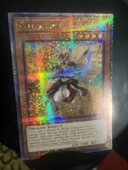 Yu-Gi-Oh Card RA04-EN034 Fallen of Albaz (Alt Art) Quarter Century Secret Rare. - Image 1