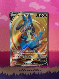 Pokemon Card Lucario V SWSH213 Black Star Promo Ultra Rare Near Mint - Image 1