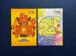 Pokemon Pocket Book Set Vulpix Ninetales Cracked Ice Holo 2 Card Set - Image 1