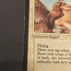 MTG Beta "Serra Angel" Magic the Gathering MP Condition Rolled Up Corners - Image 5