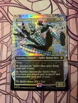 MTG Spectacular Spider-Man #0237 Borderless Textured Foil Marvel's Spider-Man NM - Image 1