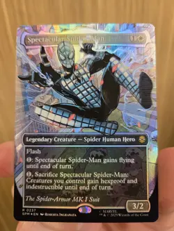 MTG Spectacular Spider-Man #0237 Borderless Textured Foil Marvel's Spider-Man NM - Image 3